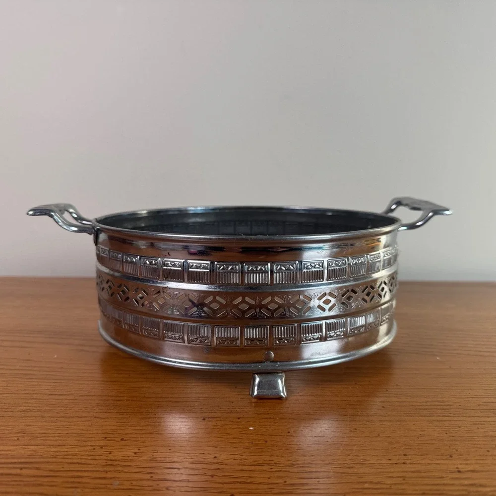 Vintage Metal Trivet Hot Plate‎ Holder Decorative Ornate Handles